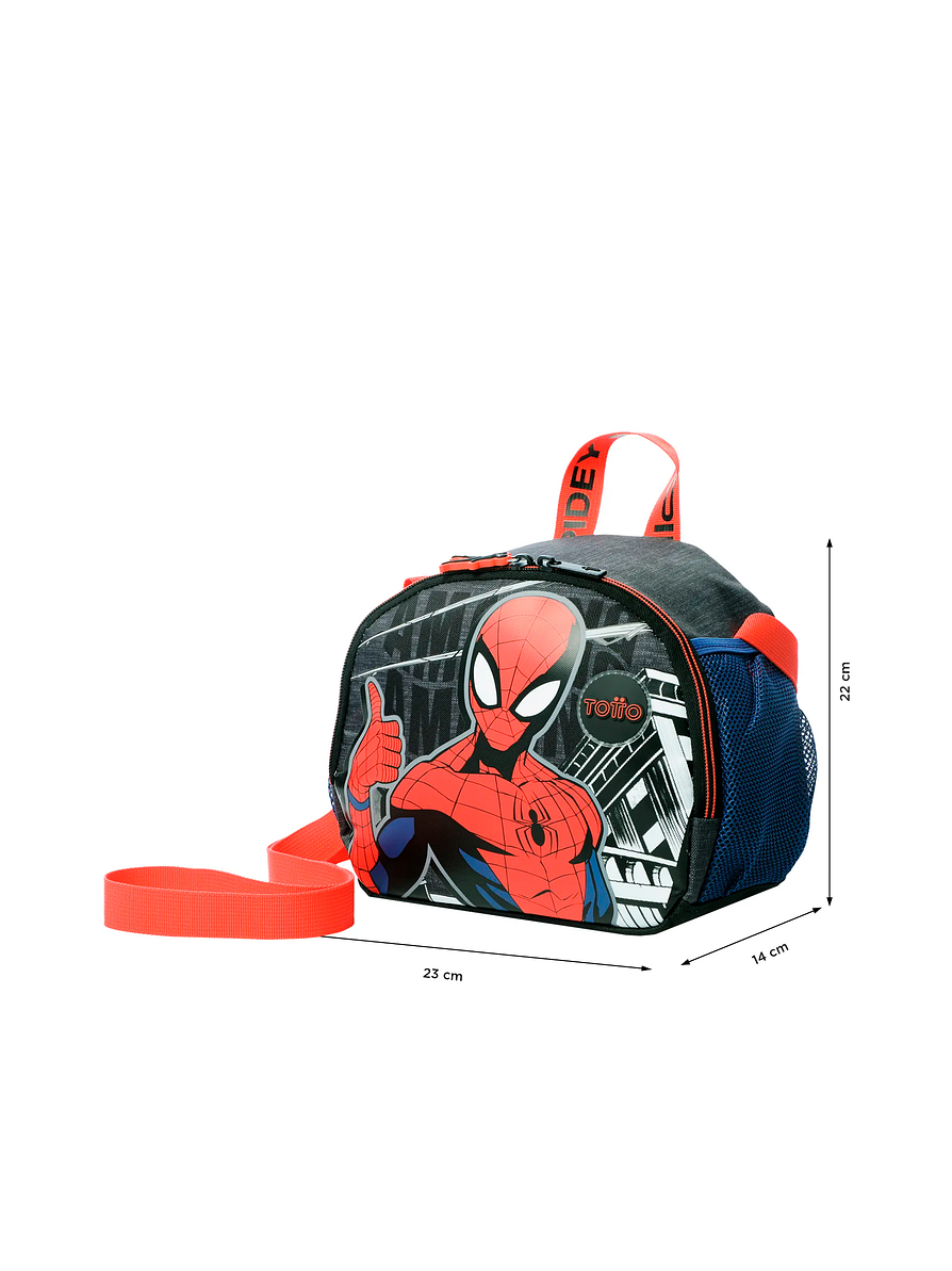 Lonchera Totto con Aislamiento Térmico Spiderman Amazing Azul 4