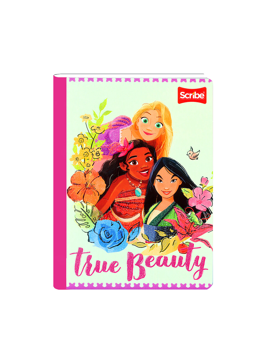 Cuaderno Cosido Princesas 100 Hojas Cuadros 5