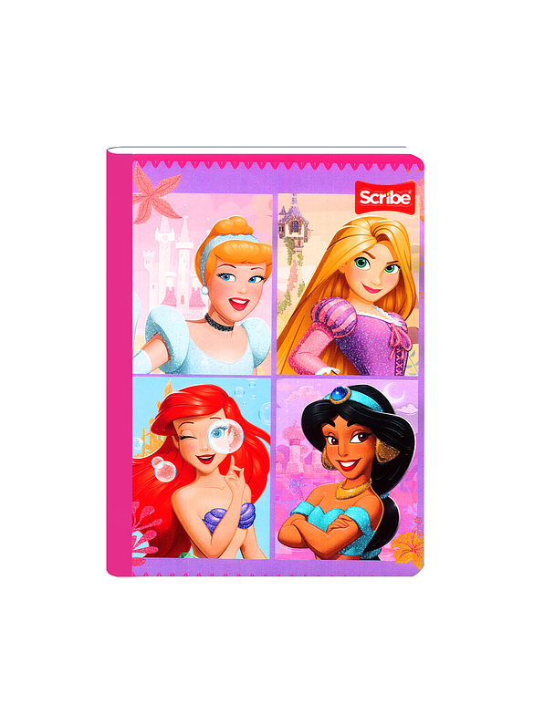 Cuaderno Cosido Princesas 100 Hojas Cuadros 10