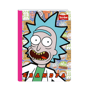 Cuaderno Cosido Pasta Dura Rick And Morty 100 Hojas Cuadros