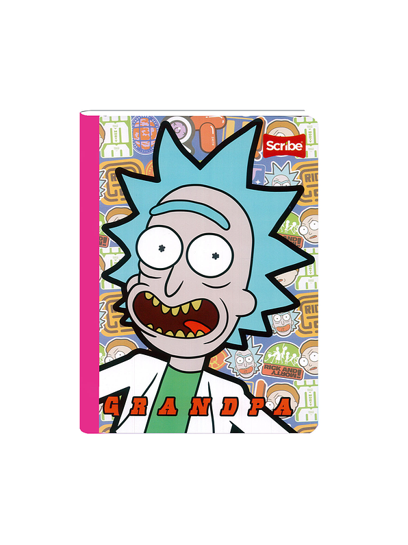 Cuaderno Cosido Pasta Dura Rick And Morty 100 Hojas Cuadros 1