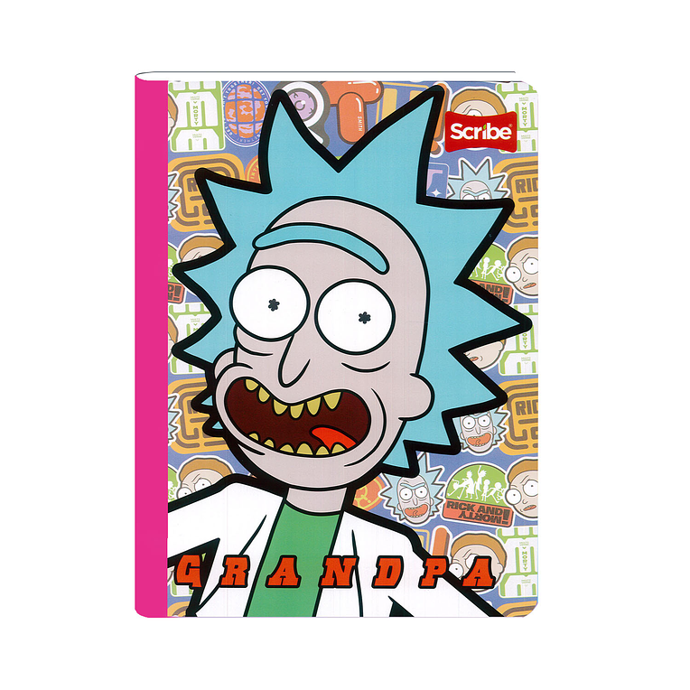 Cuaderno Cosido Pasta Dura Rick And Morty 100 Hojas Cuadros 1