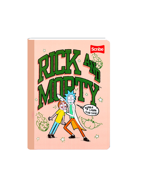 Cuaderno Cosido Pasta Dura Rick And Morty 100 Hojas Cuadros 3