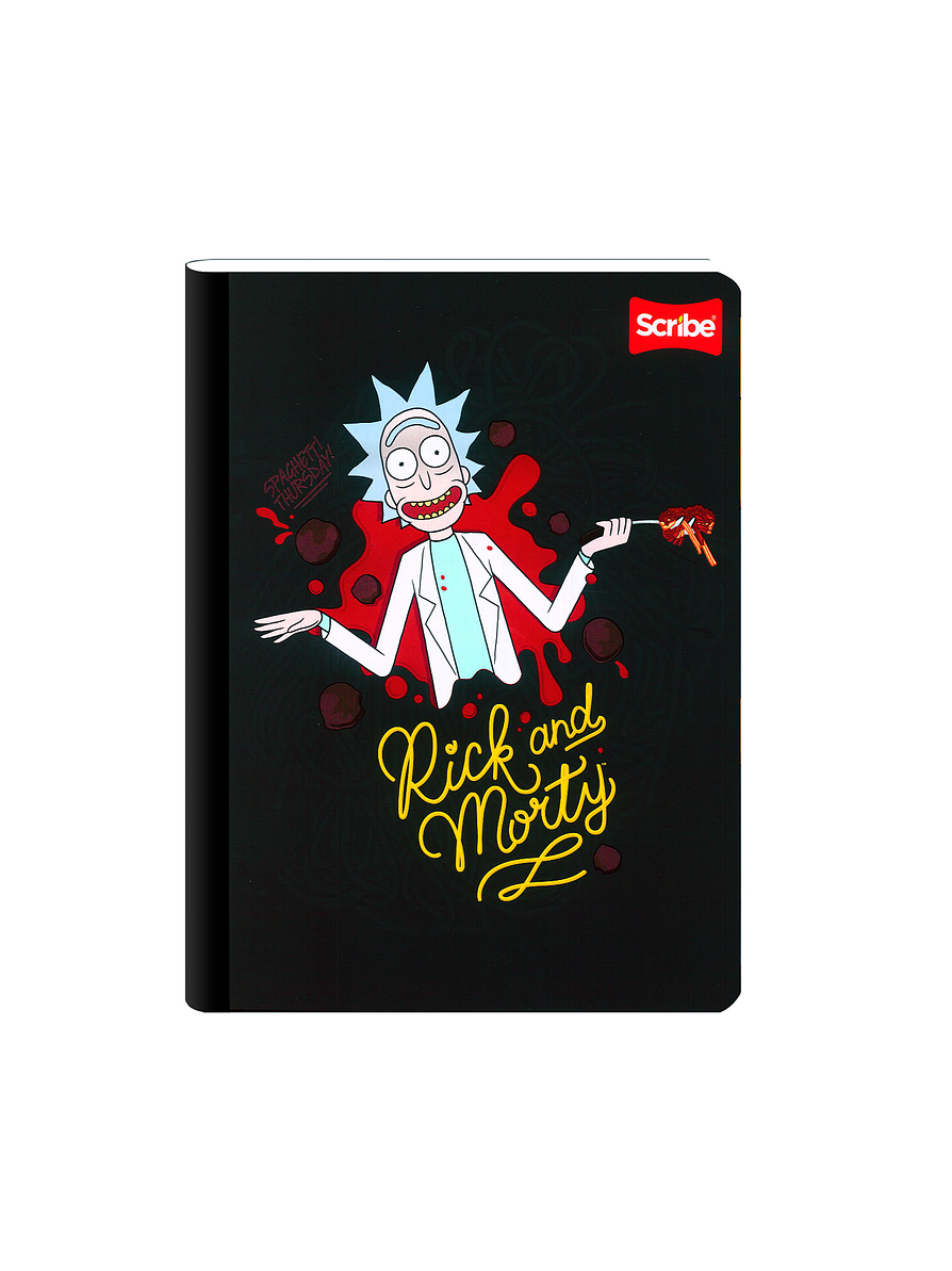 Cuaderno Cosido Pasta Dura Rick And Morty 100 Hojas Cuadros 6