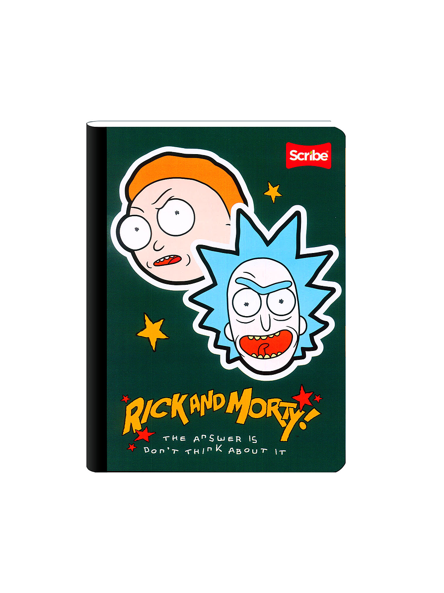 Cuaderno Cosido Pasta Dura Rick And Morty 100 Hojas Cuadros 7