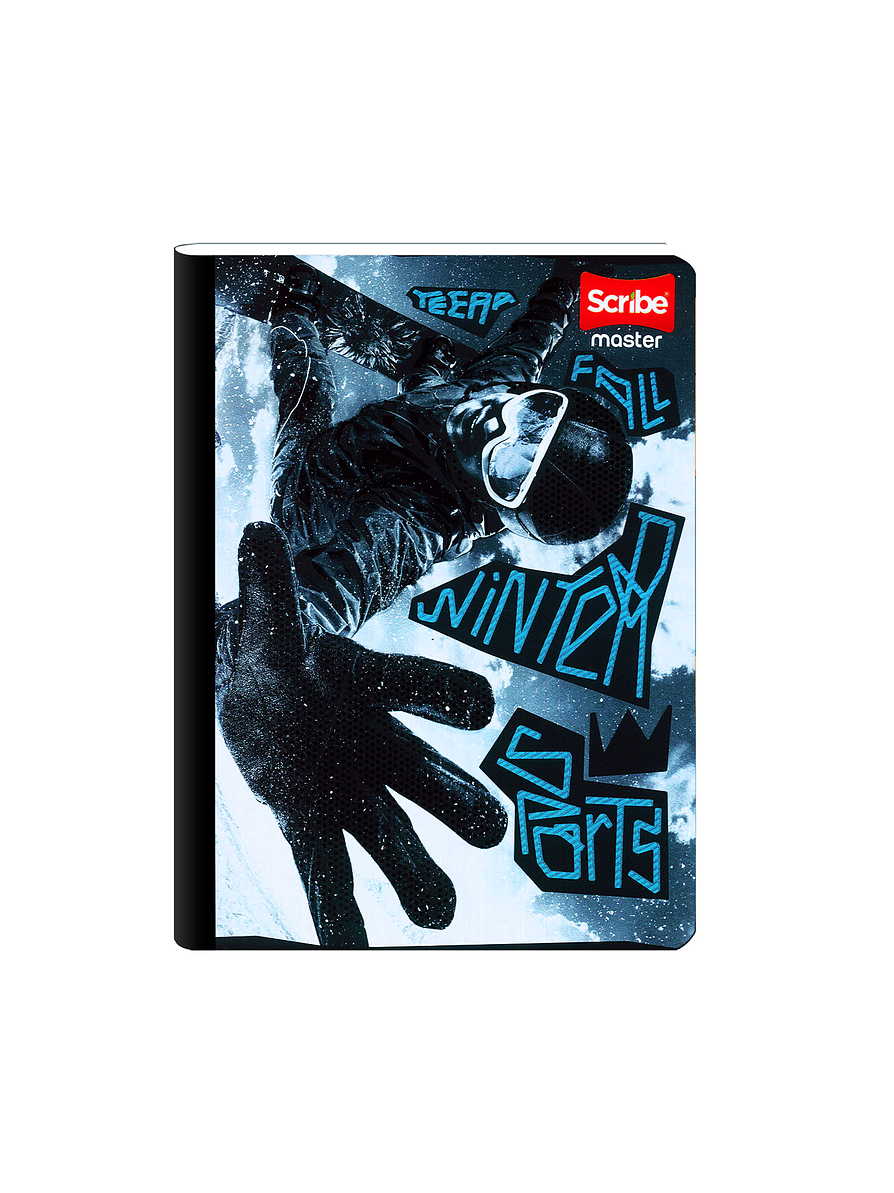 Cuaderno Cosido Master Masculino 100 Hojas Cuadros 1