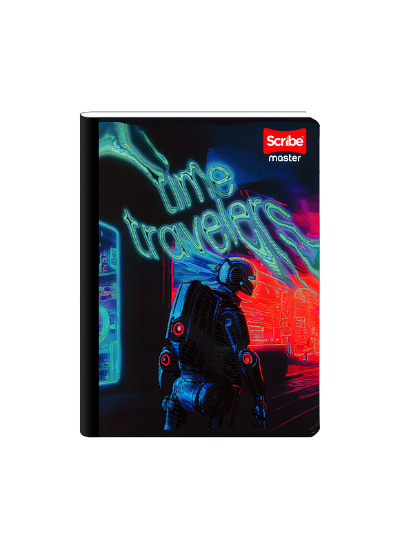 Cuaderno Cosido Master Masculino 100 Hojas Cuadros 3