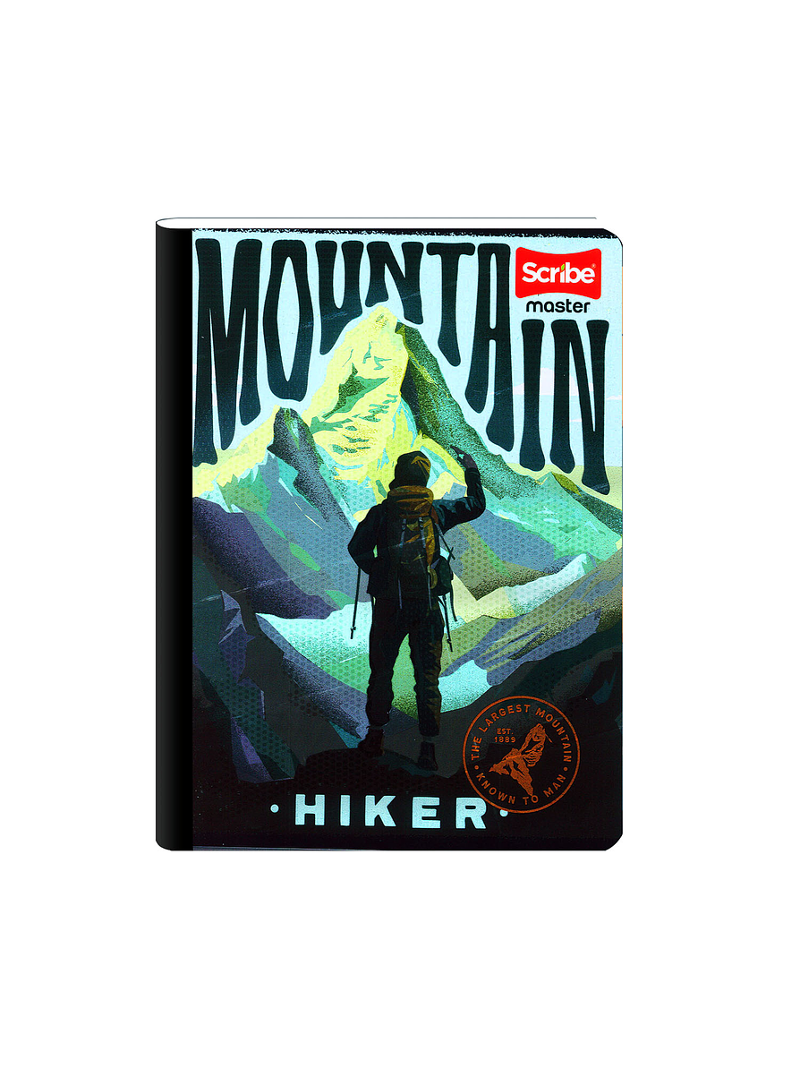 Cuaderno Cosido Master Masculino 100 Hojas Cuadros 6