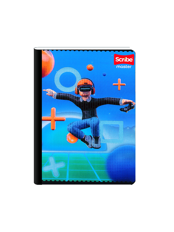 Cuaderno Cosido Master Masculino 100 Hojas Cuadros 7