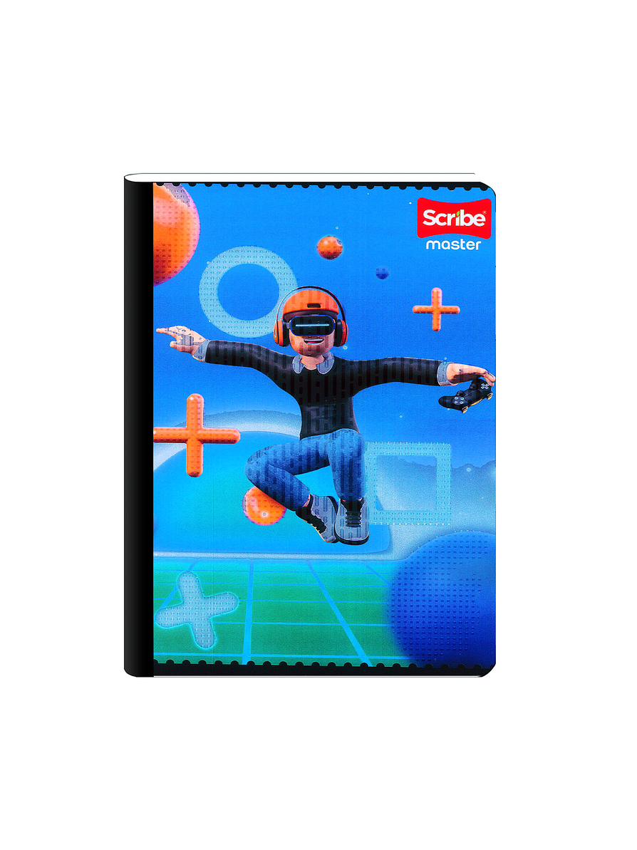 Cuaderno Cosido Master Masculino 100 Hojas Cuadros 7