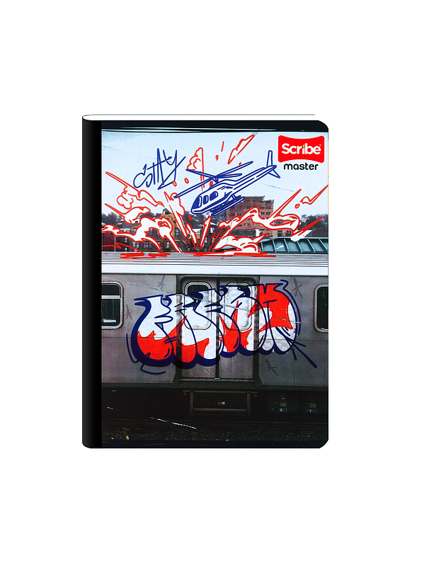 Cuaderno Cosido Master Masculino 100 Hojas Cuadros 8