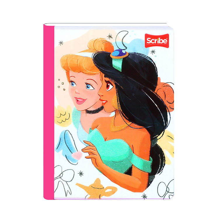 Cuaderno Cosido Princesas 50 Hojas Cuadros 14