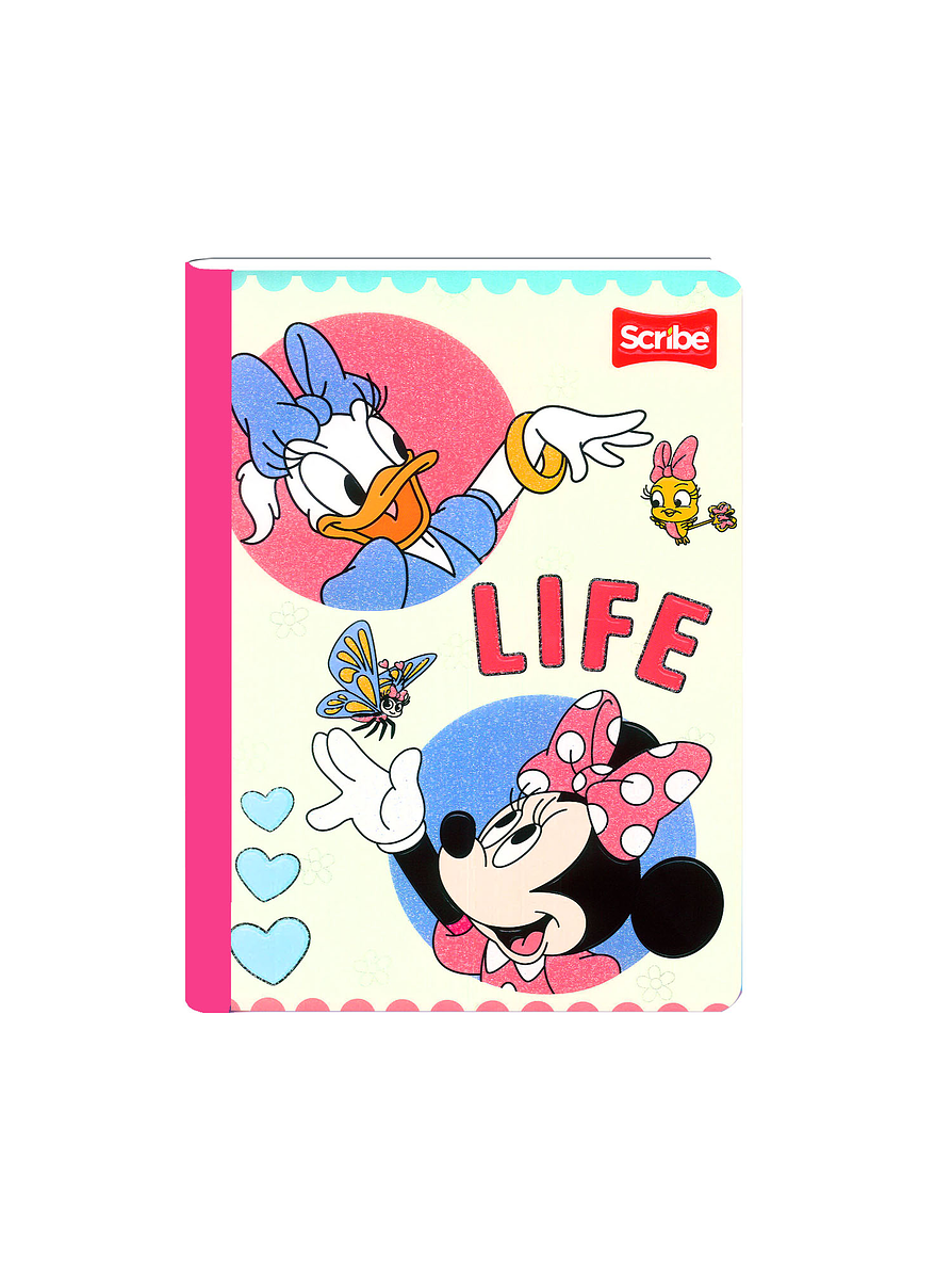Cuaderno Cosido Minnie 100 Hojas Cuadros  2
