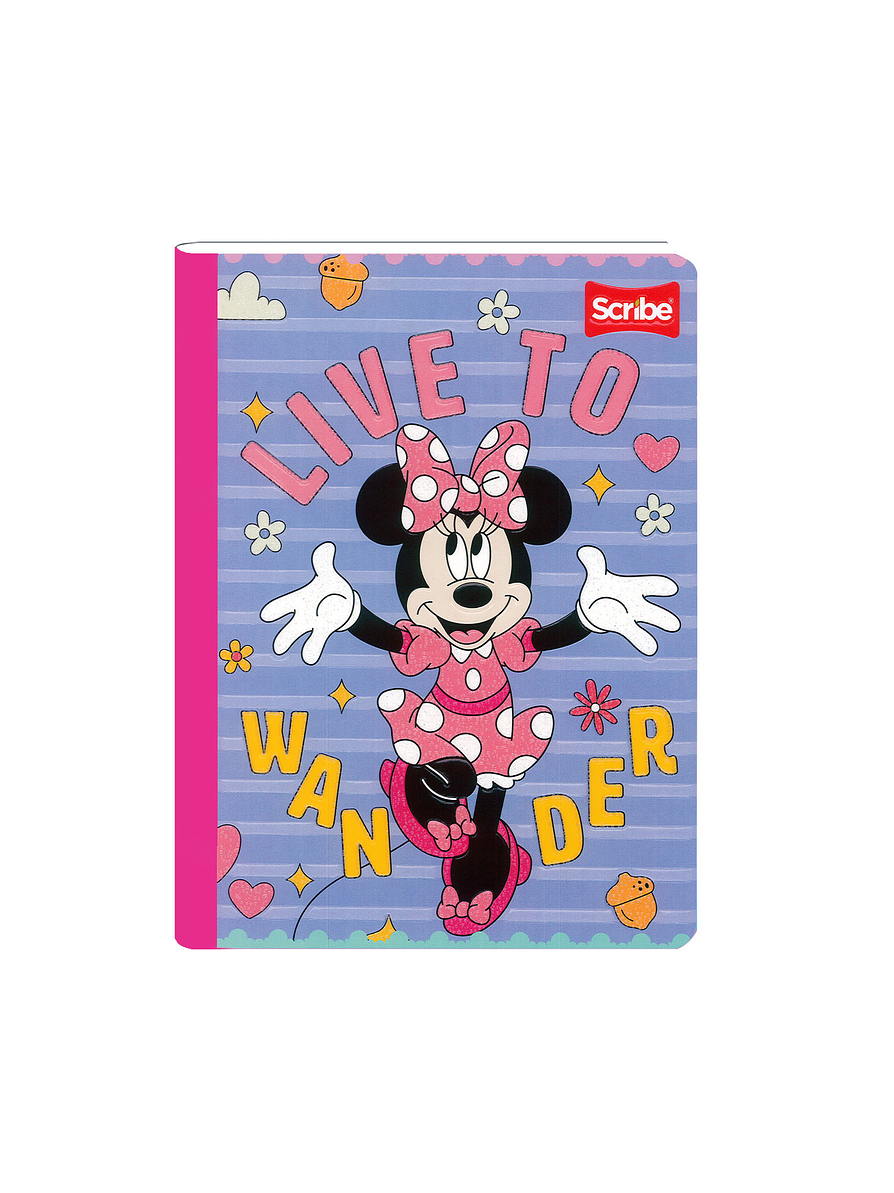 Cuaderno Cosido Minnie 100 Hojas Cuadros  5