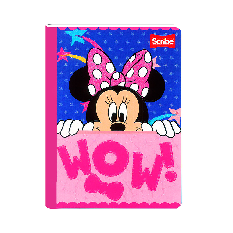 Cuaderno Cosido Minnie 100 Hojas Cuadros  8