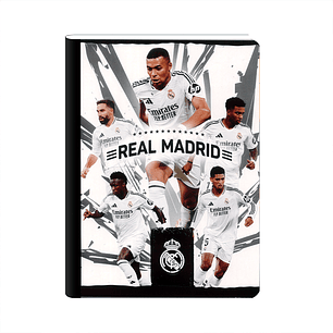 Cuaderno Cosido Real Madrid 50 Hojas Cuadros