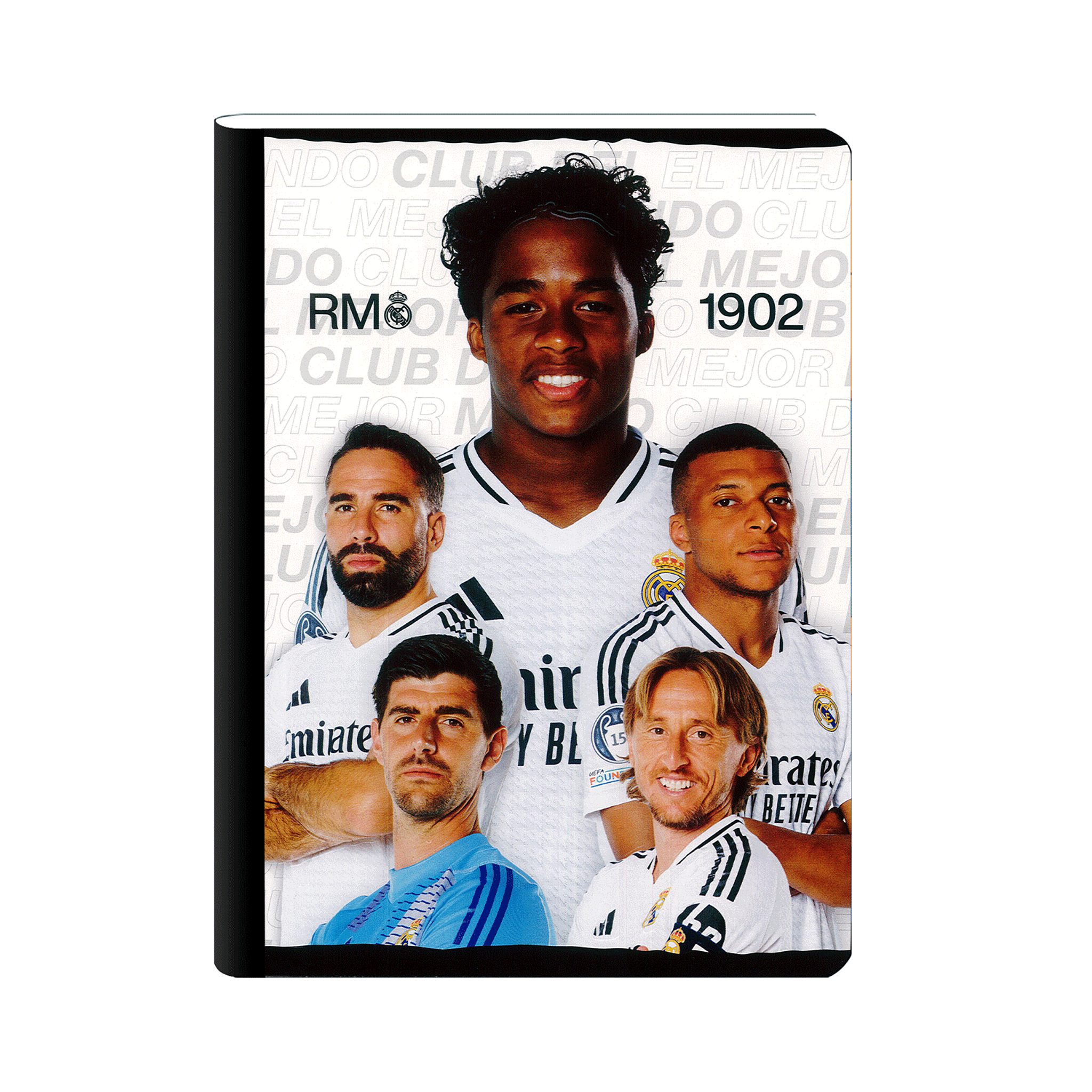 Cuaderno Cosido Real Madrid 50 Hojas Cuadros 1