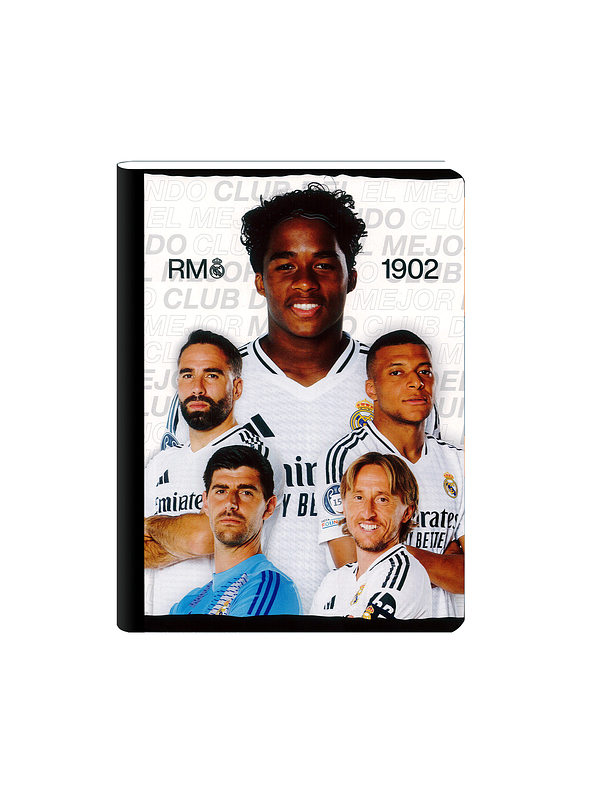Cuaderno Cosido Real Madrid 50 Hojas Cuadros 1