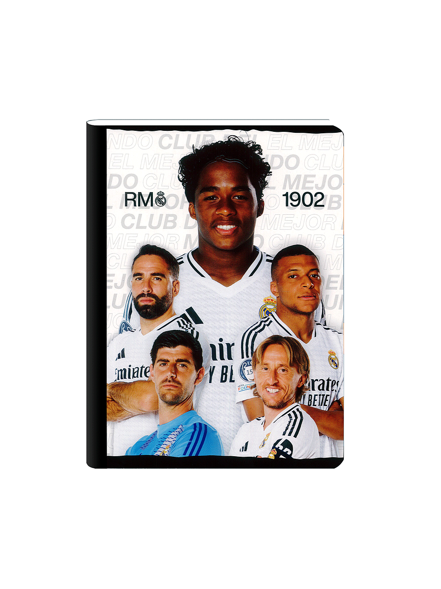 Cuaderno Cosido Real Madrid 50 Hojas Cuadros 1