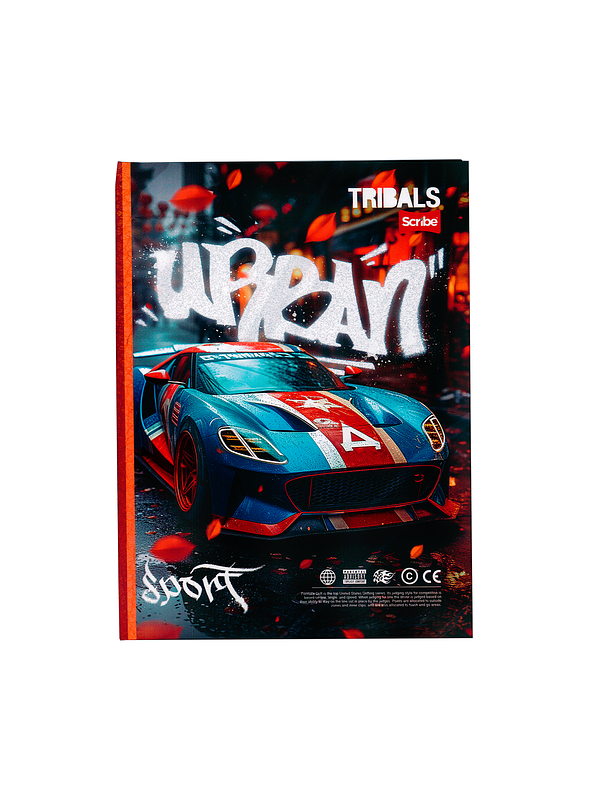 Cuaderno Cosido Pasta Dura Tribals 100 Hojas Cuadros  2