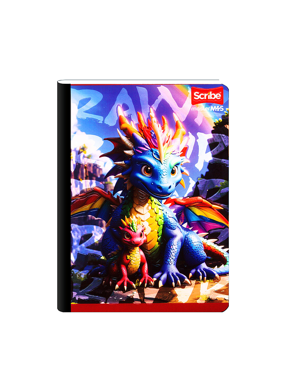 Cuaderno Cosido Scribe Dragones 100 Hojas Cuadros 5