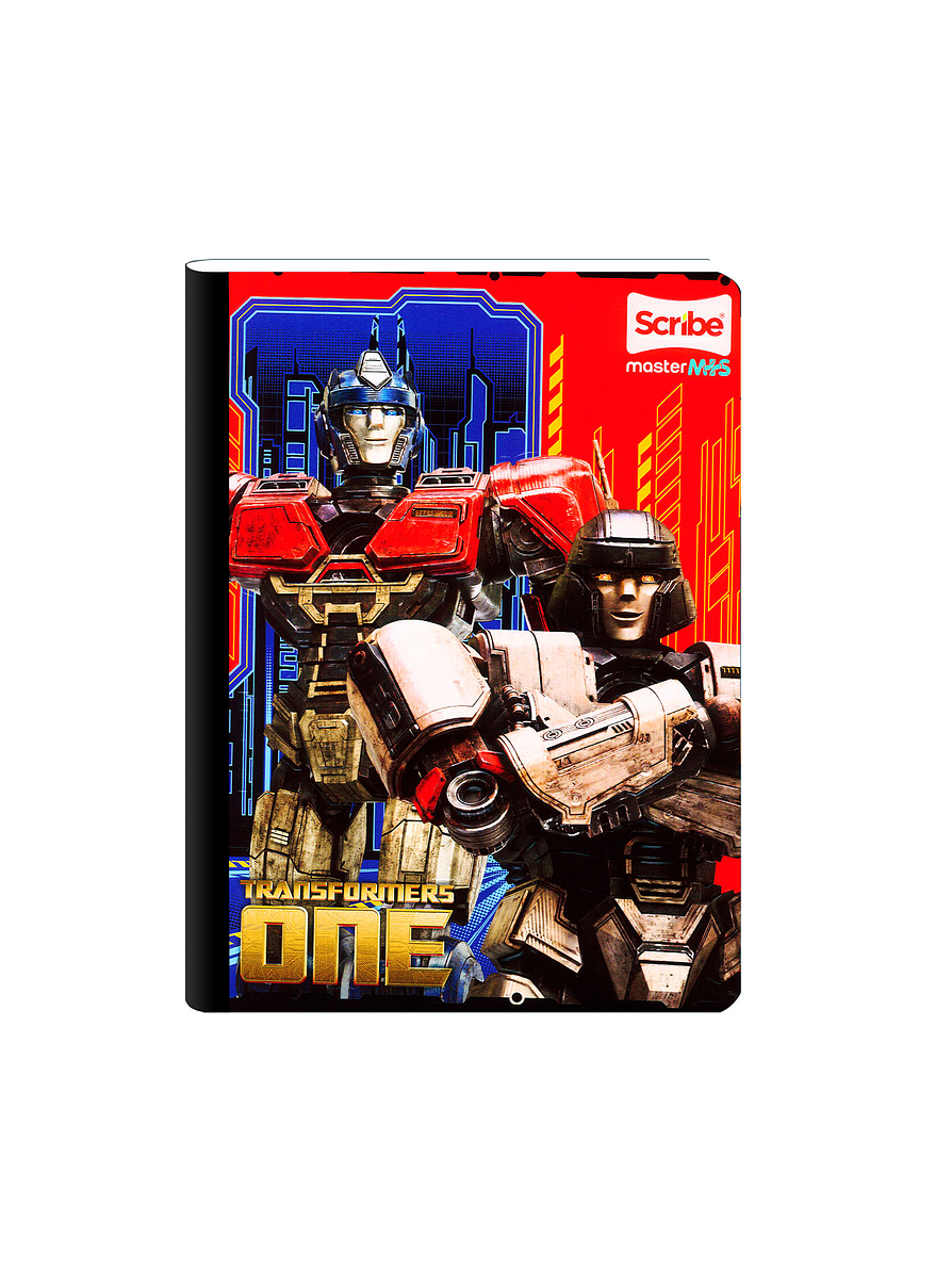 Cuaderno Cosido Transformers 50 Hojas Cuadros 4