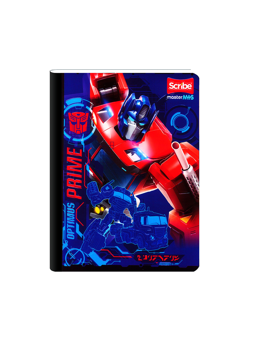 Cuaderno Cosido Transformers 50 Hojas Cuadros 5