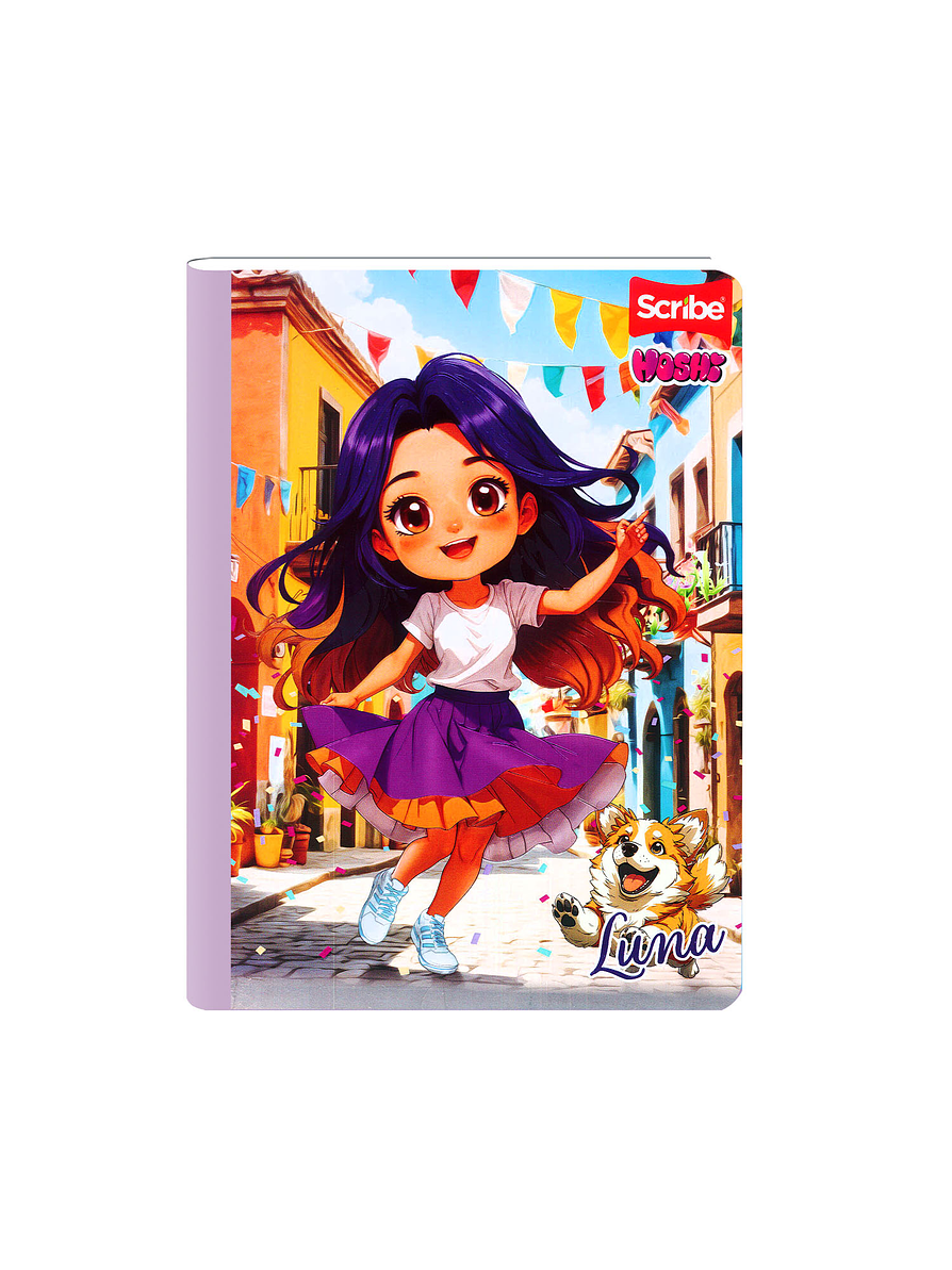 Cuaderno Cosido Hoshi 100 Hojas Cuadros 5