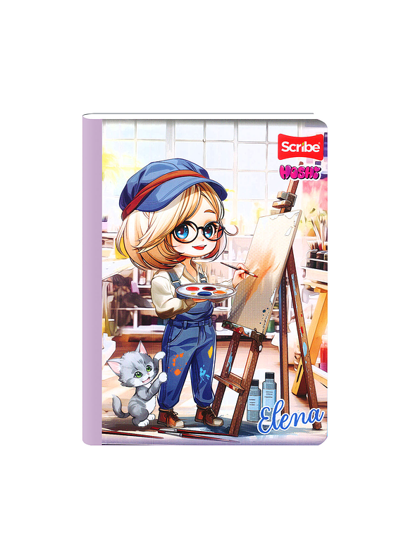 Cuaderno Cosido Hoshi 100 Hojas Cuadros 8