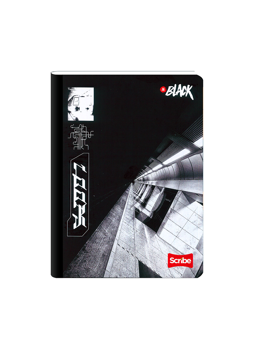 Cuaderno Pasta Dura Inblack 90 Hojas Cuadros 2