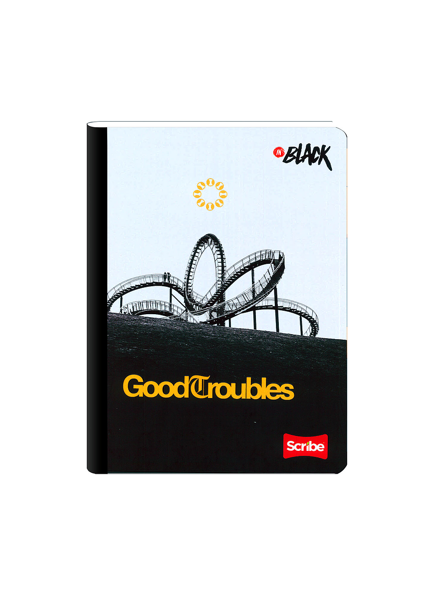 Cuaderno Pasta Dura Inblack 90 Hojas Cuadros 3