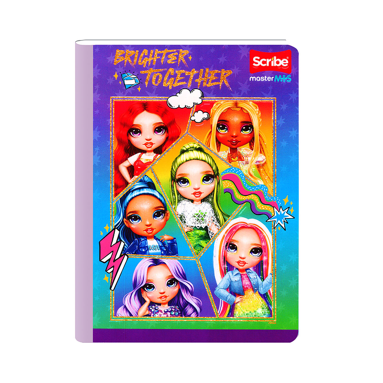 Cuaderno Cosido Rainbow High 100 Hojas Cuadros 1