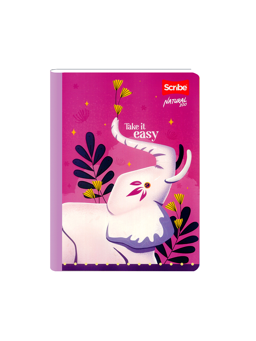 Cuaderno Cosido Natural Zoo 50 Hojas Cuadros 1