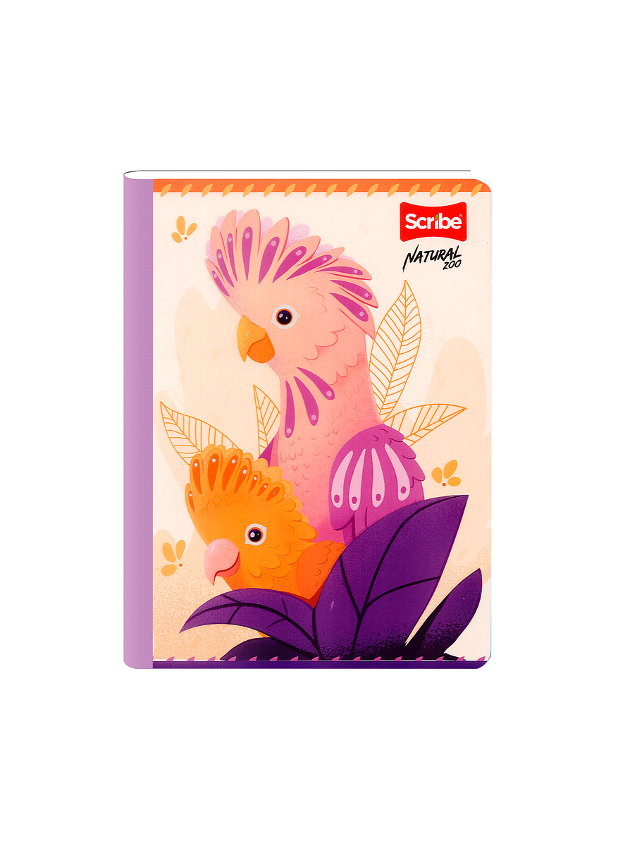 Cuaderno Cosido Natural Zoo 50 Hojas Cuadros 2