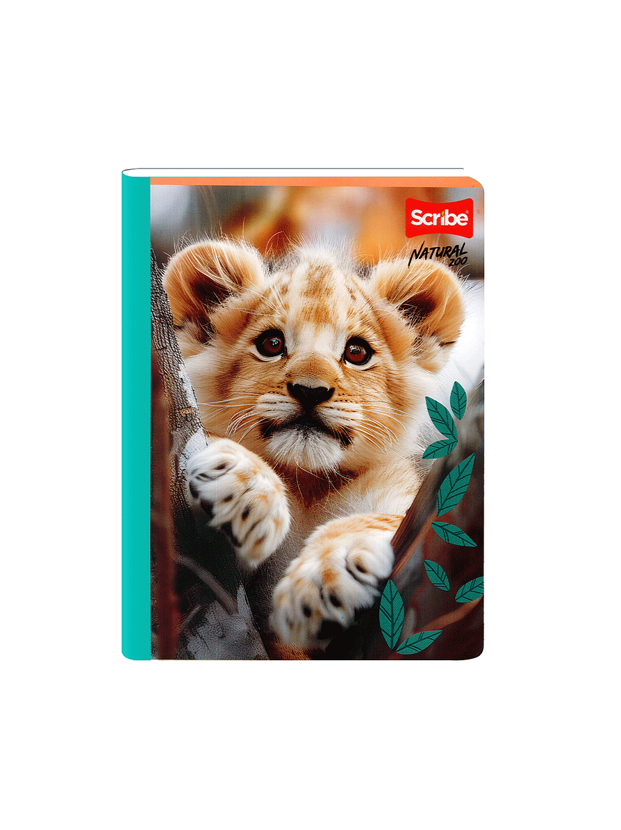 Cuaderno Cosido Natural Zoo 50 Hojas Cuadros 10