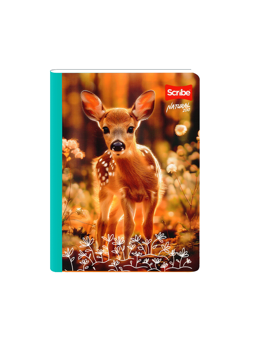 Cuaderno Cosido Natural Zoo 50 Hojas Cuadros 11