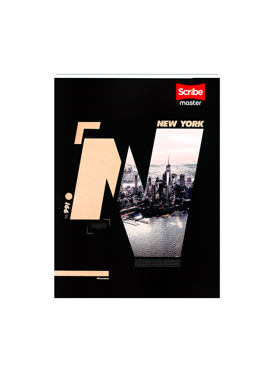 Cuaderno Cosido Masculino Pasta Dura Master Mas 100 Hojas  7