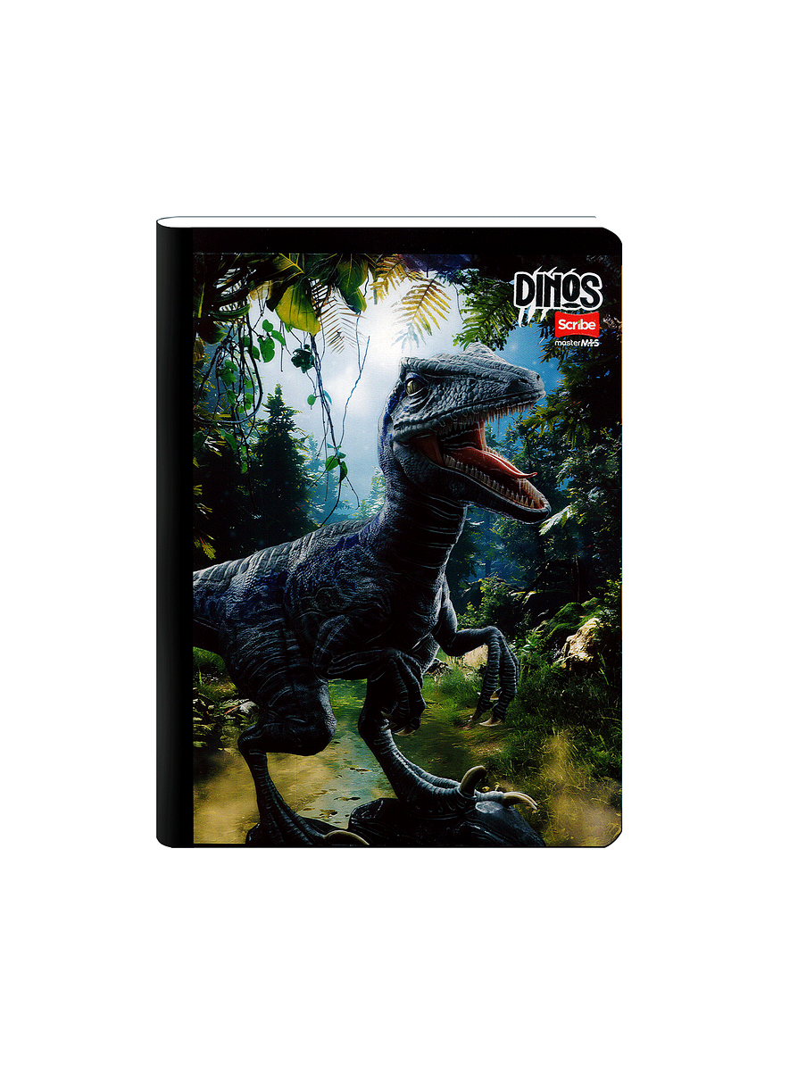 Cuaderno Cosido Dinos 100 Hojas Cuadros 1
