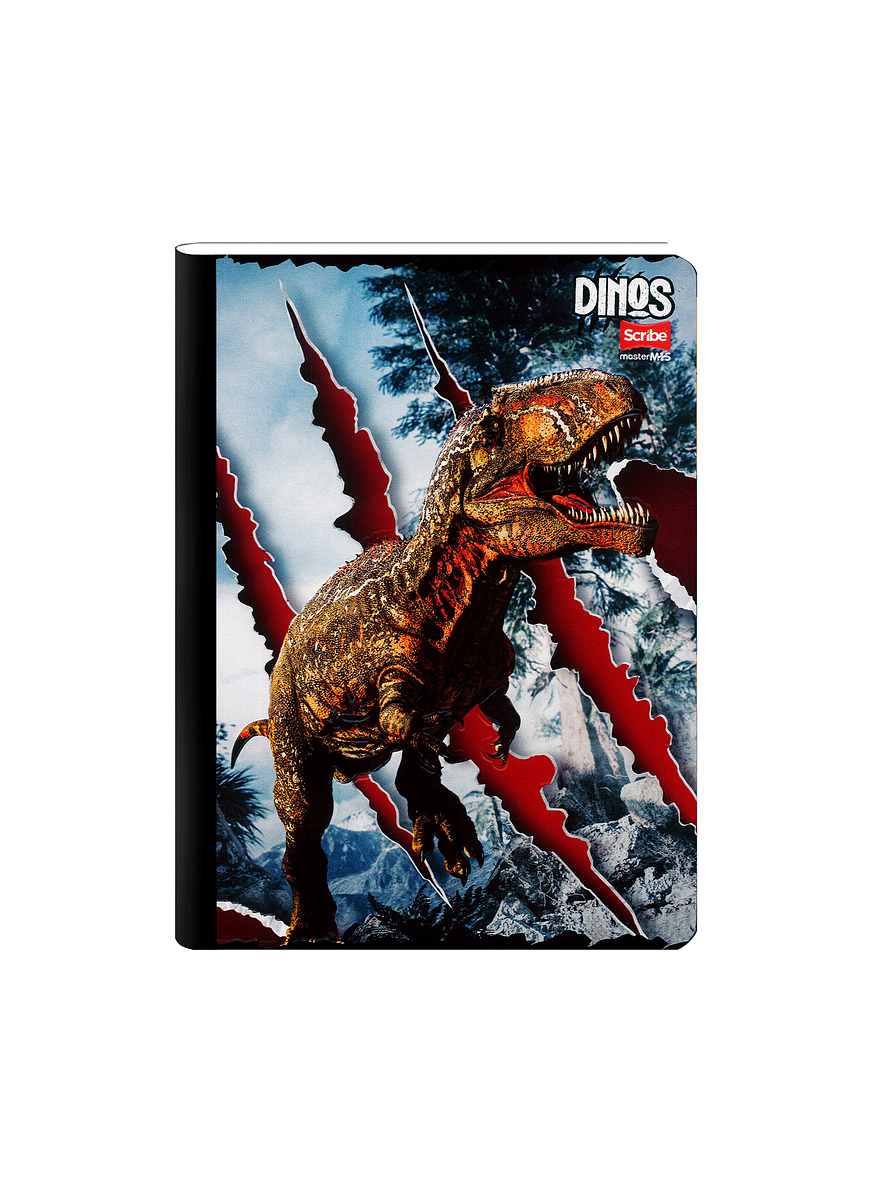 Cuaderno Cosido Dinos 100 Hojas Cuadros 2