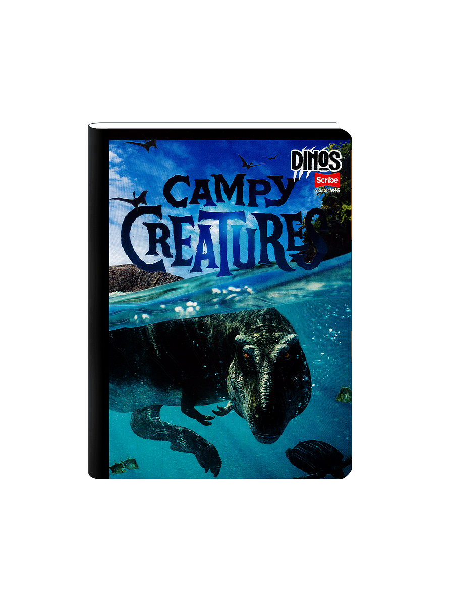 Cuaderno Cosido Dinos 100 Hojas Cuadros 3