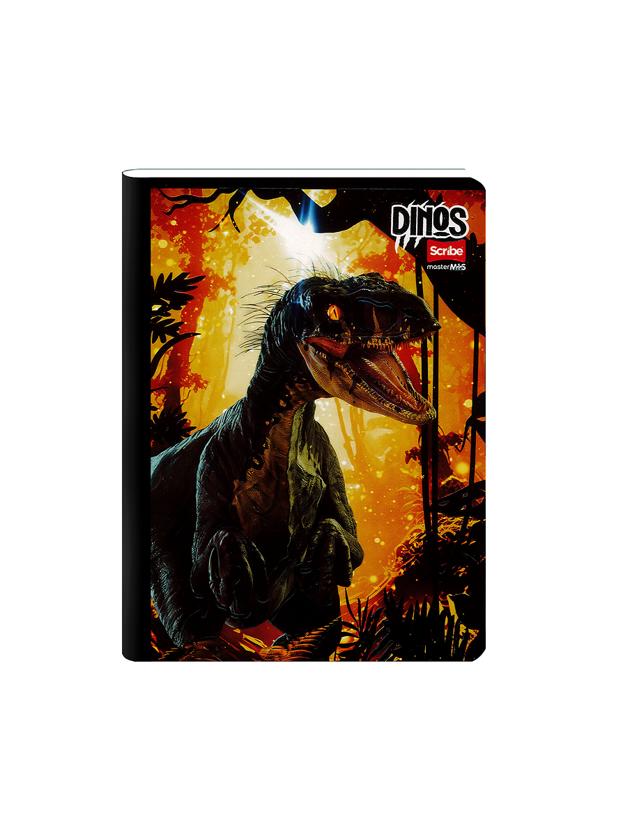 Cuaderno Cosido Dinos 100 Hojas Cuadros 4