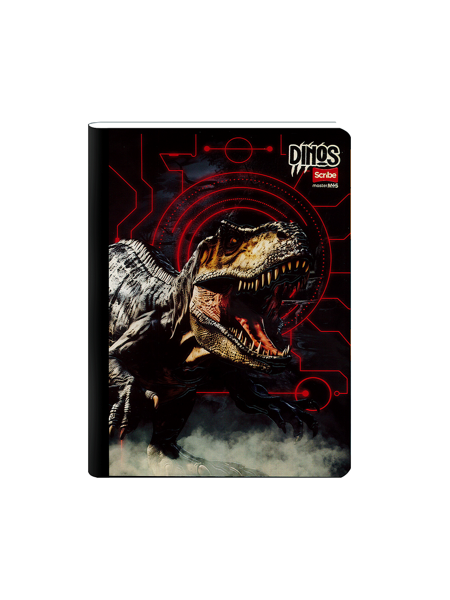 Cuaderno Cosido Dinos 100 Hojas Cuadros 6