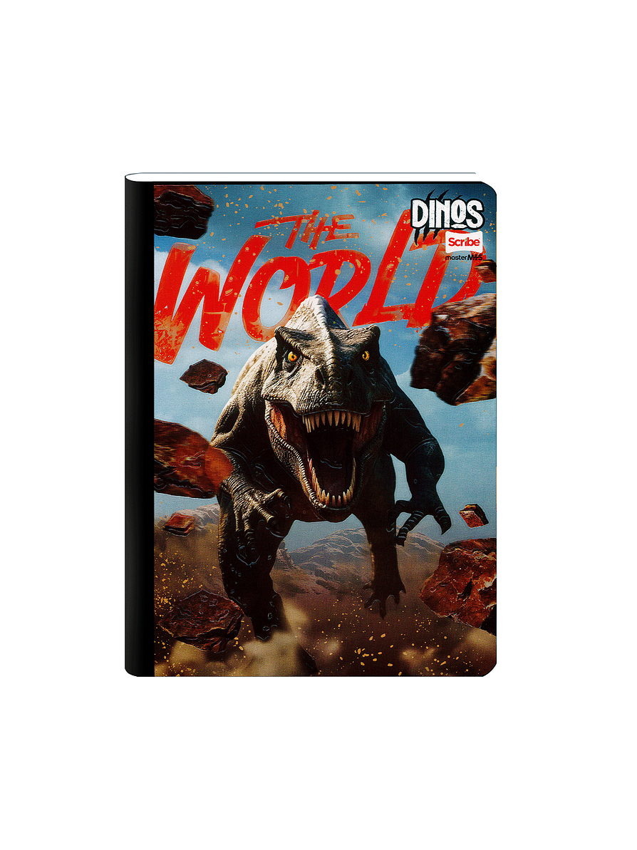 Cuaderno Cosido Dinos 100 Hojas Cuadros 7