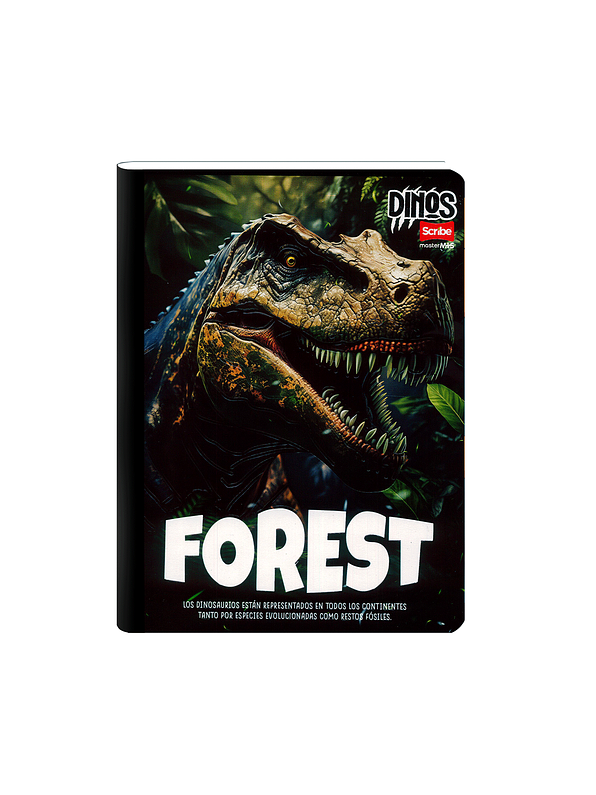 Cuaderno Cosido Dinos 100 Hojas Cuadros 8