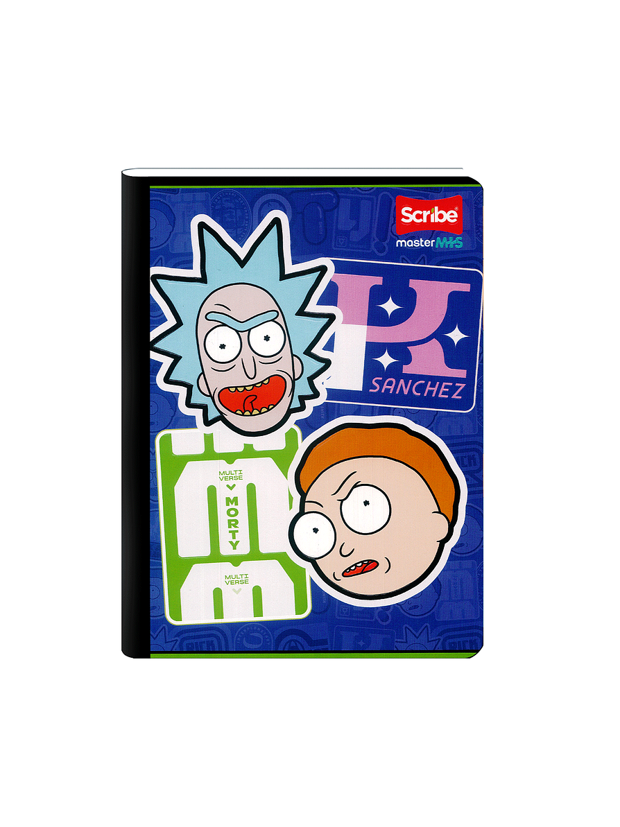 Cuaderno Cosido Rick And Morty 100 Hojas Cuadros 4