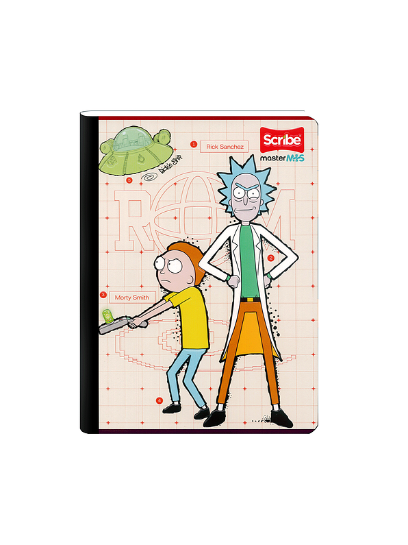 Cuaderno Cosido Rick And Morty 100 Hojas Cuadros 8