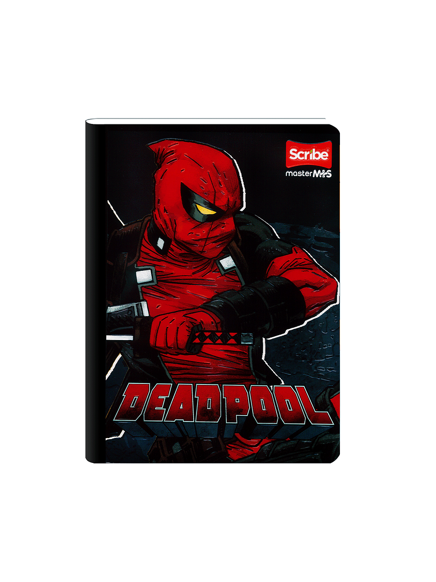 Cuaderno Cosido Deadpool 50 Hojas Cuadros  2