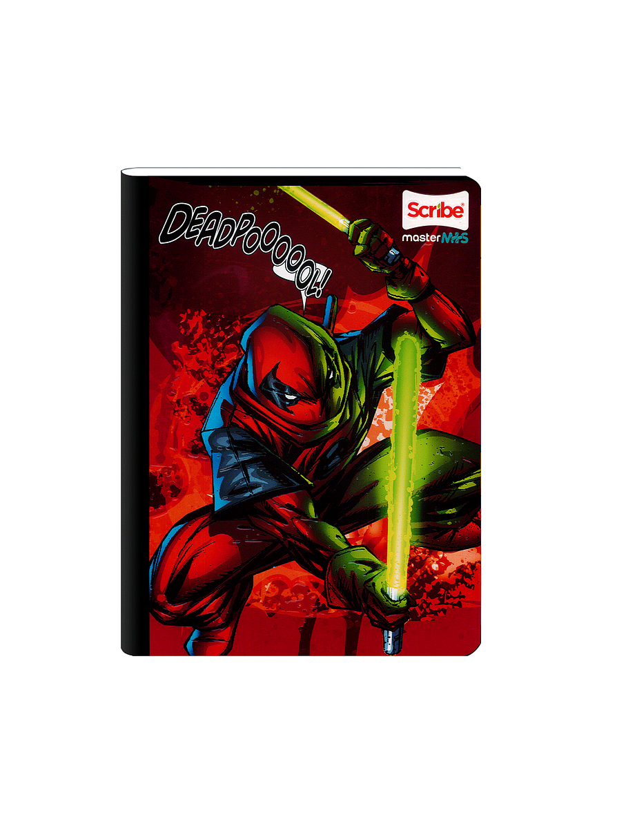 Cuaderno Cosido Deadpool 50 Hojas Cuadros  3