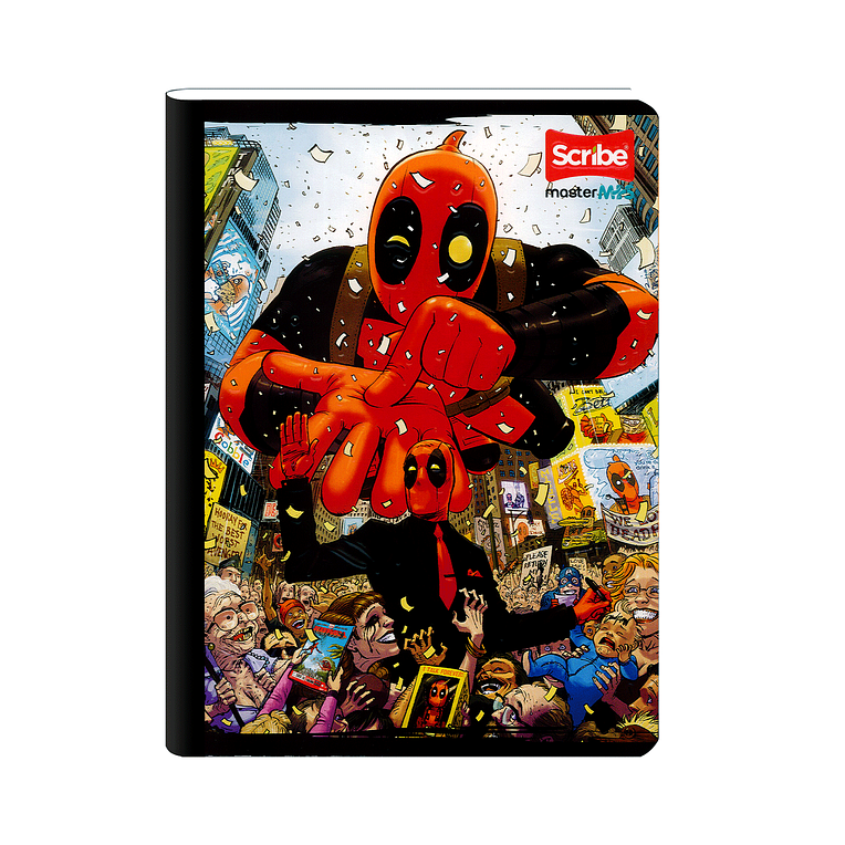 Cuaderno Cosido Deadpool 50 Hojas Cuadros  4