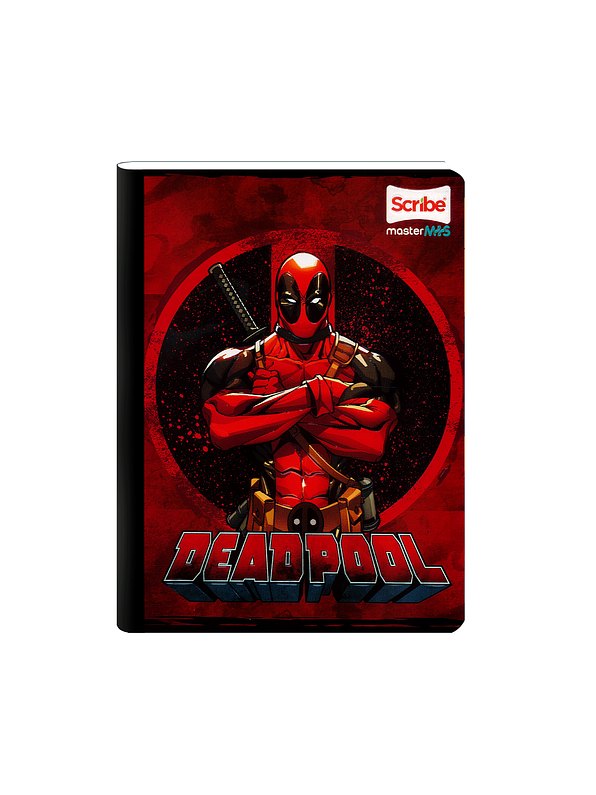 Cuaderno Cosido Deadpool 50 Hojas Cuadros  7